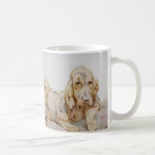 Caneca De Café Cachorros Cute Vintage, Cachorrinhos por EJ Detmol