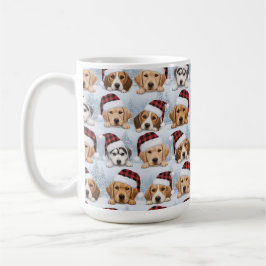 Caneca De Café Cachorros de Natal Fofos