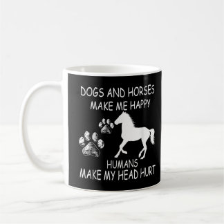 Caneca De Café Cachorros E Cavalos Me Fazem Humanos Felizes Fazer