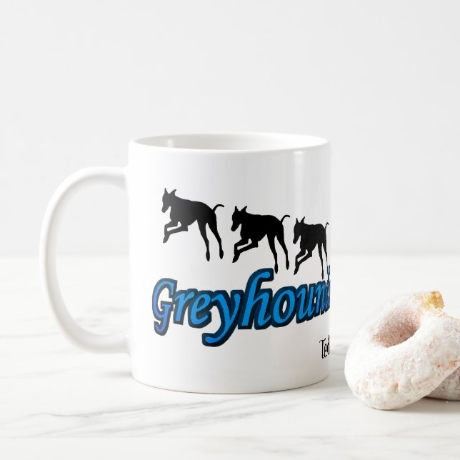 Caneca De Café Cachorros em execução personalizados (Com Donut)