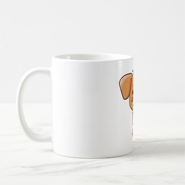 Caneca De Café Cachorros Fofos Cachorro Engraçado e Inteligente (Esquerda)