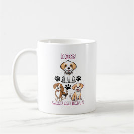 Caneca De Café Cachorros Me Fazem Feliz - Cachorro Gelado