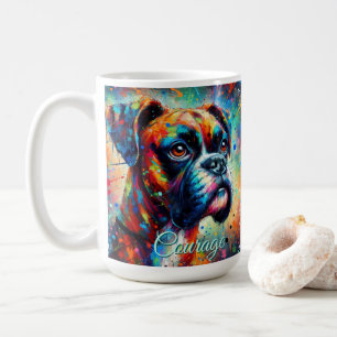 Caneca De Café Cachorros Pop de Arte Colorida Cachorros Azuis Tea