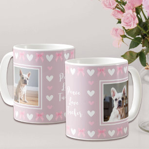 Caneca De Café Cachorros Pousam Blush Pink 2 Foto