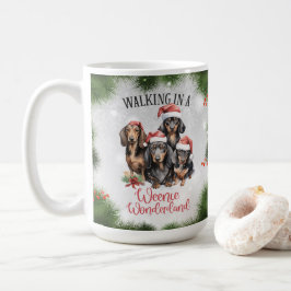 Caneca De Café Cachshund Engraçado Cachorro de Natal Engraçado