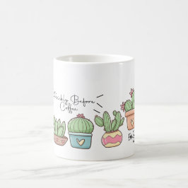 Caneca De Café cacto engraçado personalizado com nome personaliza