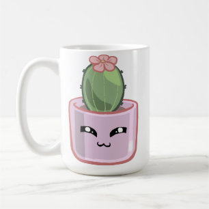 Caneca De Café Cacto KawaiGreen Suculento Aquarela Planta
