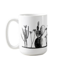 Caneca de Café Cacto Minimalista