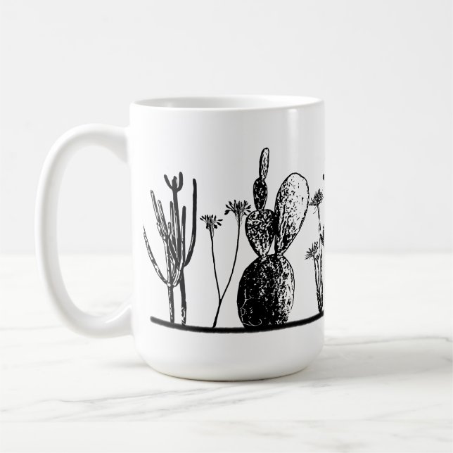 Caneca de Café Cacto Minimalista (Esquerda)