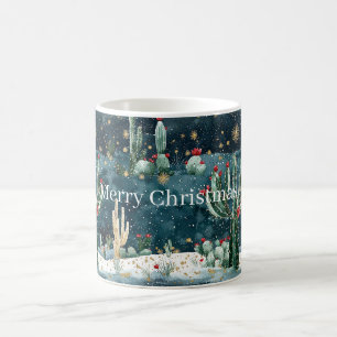 Caneca De Café Cacto Ocidental Cowboy Cowgirl Natal