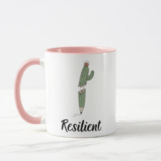 Caneca de Café Cacto Resiliente | Presente Inspira