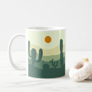 Caneca De Café cacto, sol e deserto
