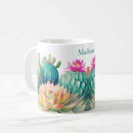 Caneca De Café Cactos E Suculentas Com Nome