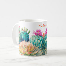 Caneca De Café Cactos e Suculentas Com Nome