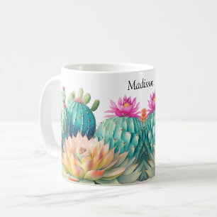 Caneca De Café Cactos E Sucultivos Com Nome