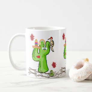 Caneca De Café Cactus Bird Nature