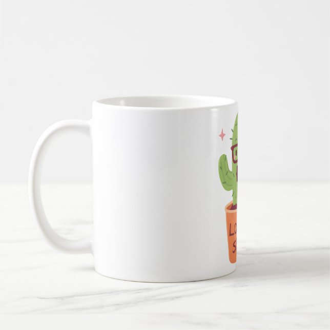 Caneca De Café Cactus Bonitos Com Óculos Com Aspecto Nítido (Esquerda)