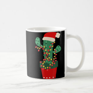 Caneca De Café Cactus Christmas Tree Lights Succult Lover Plant