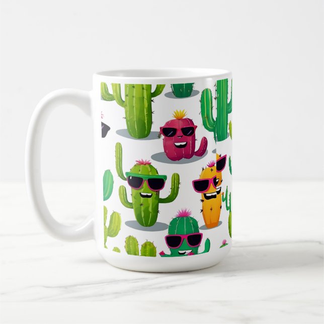 Caneca De Café Cactus Cute (Esquerda)