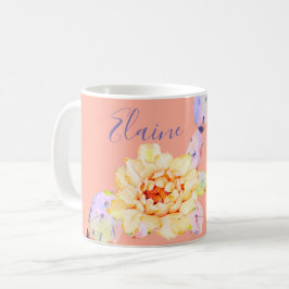 Caneca De Café Cactus floresce flor do deserto cor de água pêsseg