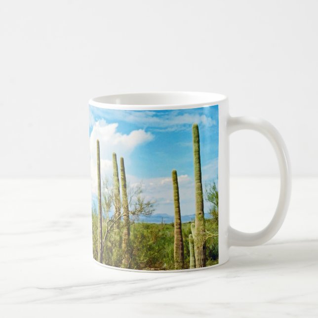 Caneca De Café Cactus Forest Blue Sky Mug (Direita)