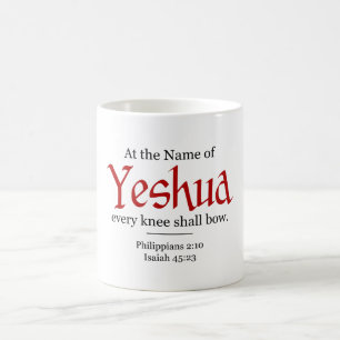Caneca De Café Cada joelho deve arco - Yeshua