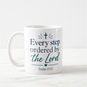 Caneca De Café Cada Passo Ordenado Pelo Senhor Verdade Bíblica