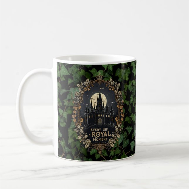 Caneca De Café "Cada Sip, Um Momento Real" Encantado Castle Mug (Esquerda)
