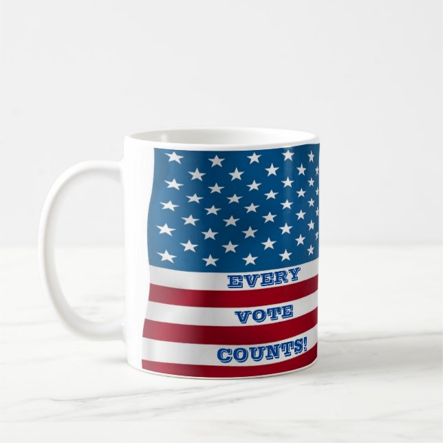 Caneca De Café Cada Voto Conta! -Caneca (Esquerda)