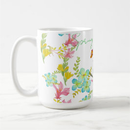 Caneca De Café Cadeado de flores de primavera
