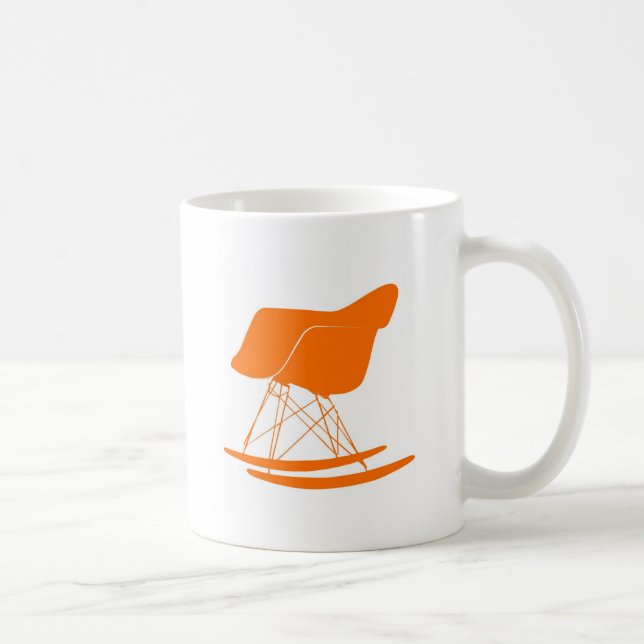 Caneca De Café Cadeira do balancim de Eames na laranja (Direita)