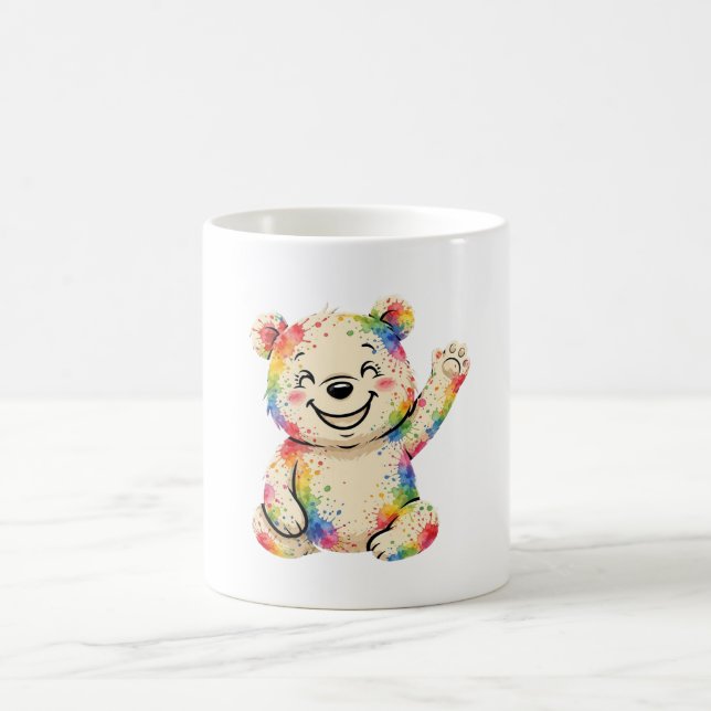 Caneca De Café Caderno do urso pintado (Centro)