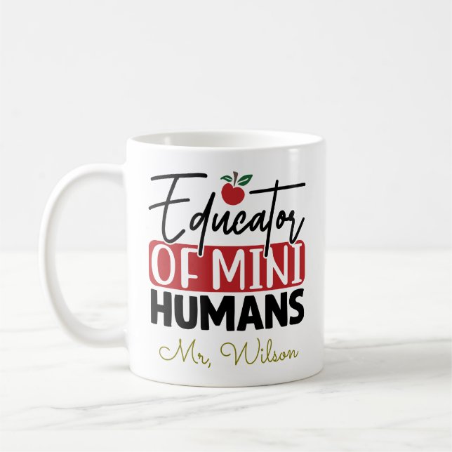 Caneca De Café Caderno Educador de Humanos Mini – Professor Diver (Esquerda)