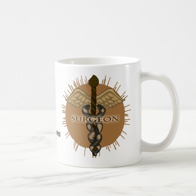 Caneca De Café Caduceu de cirurgião  (Direita)