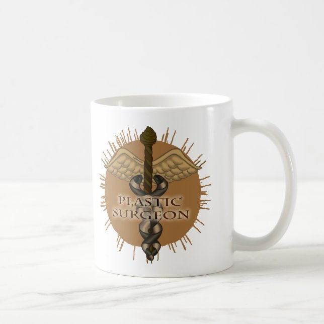 Caneca De Café Caduceu de Cirurgião Plástico (Direita)
