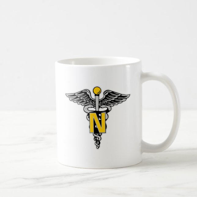 Caneca De Café Caduceus da enfermeira (Direita)