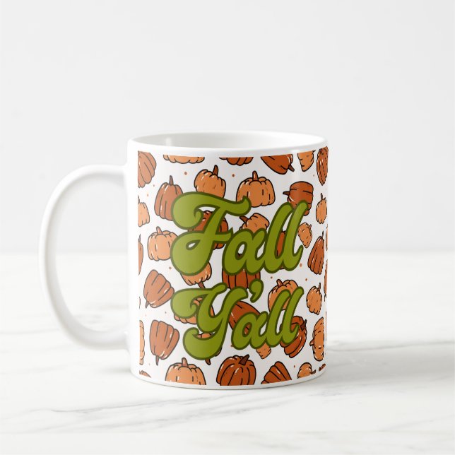 Caneca De Café caem todos os grumos laranja e abóbora verde (Esquerda)