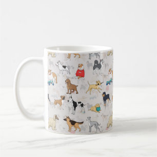 Caneca De Café Cães Bons Design Branco