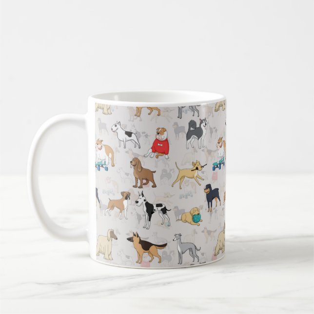 Caneca De Café Cães Bons Design Branco (Esquerda)