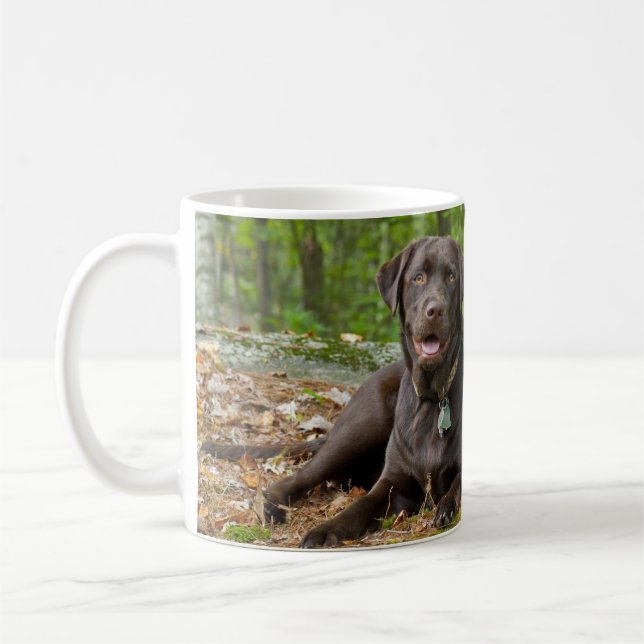 Caneca De Café Cães Cachorros Cachorros Puppies Black Lab Chocola (Esquerda)