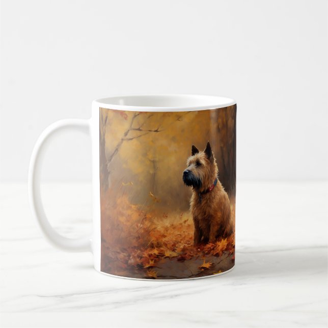 Caneca De Café Cães de caça de Chesapeake Bay na Folha de Outono (Esquerda)