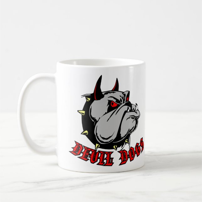 Caneca De Café Cães de diabo do buldogue (Esquerda)