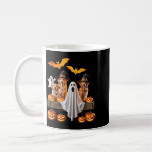 Caneca De Café Cães de Halloween com Abóboras e Morcegos para Ani