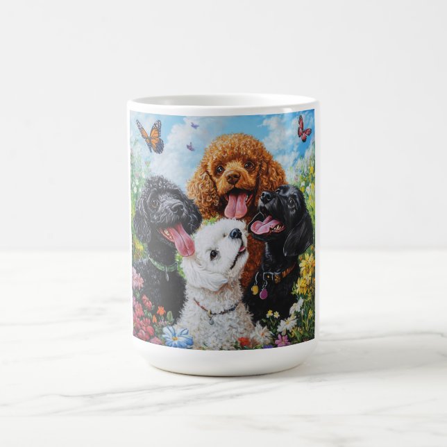 Caneca De Café Cães de Poodle (Centro)
