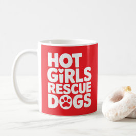 Caneca De Café Cães de Salvamento de Meninas Quentes
