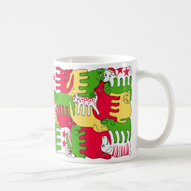Caneca De Café Cães do Daze do inverno (Direita)