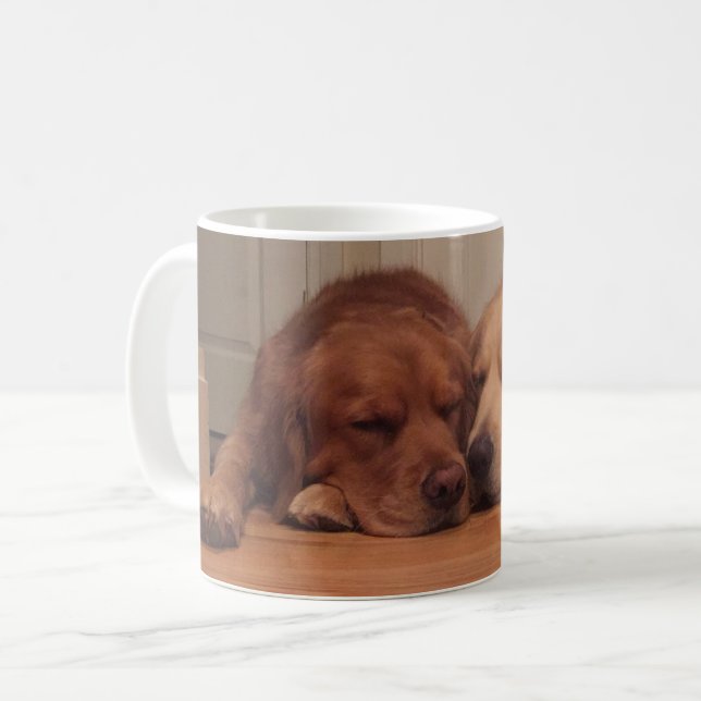 Caneca De Café Cães do sono (Frente Esquerda)