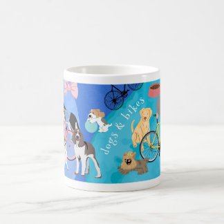 Caneca De Café Cães e Bikes Brincadeiras Bicicletas