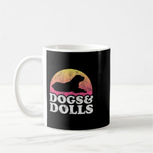 Caneca De Café Cães e Dolls Mens ou Mulheres Cachorro e Boneca
