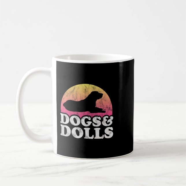 Caneca De Café Cães e Dolls Mens ou Mulheres Cachorro e Boneca (Esquerda)